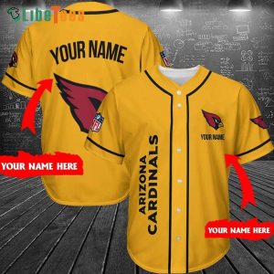 Personalized Arizona Cardinals Baseball Jersey Symbol