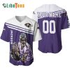 Personalized Baltimore Ravens Baseball Jersey, Lamar Jackson Graphic