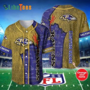 Personalized Baltimore Ravens Baseball Jersey, Unique Design