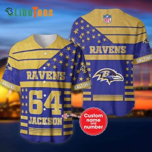 Personalized Baltimore Ravens Baseball Jersey, Unique Team Color Design