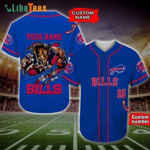 Personalized Buffalo Bills Baseball Jersey Mascot