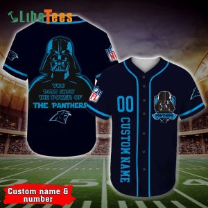 Personalized Carolina Panthers Baseball Jersey, Darth Vader Star Wars