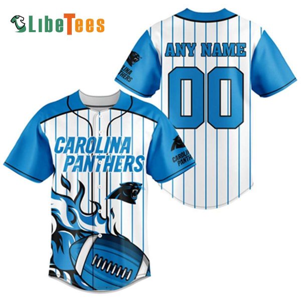 Personalized Carolina Panthers Baseball Jersey, Fire Rugby