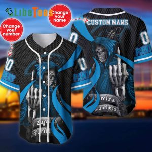 Personalized Carolina Panthers Baseball Jersey, The Grim Reaper