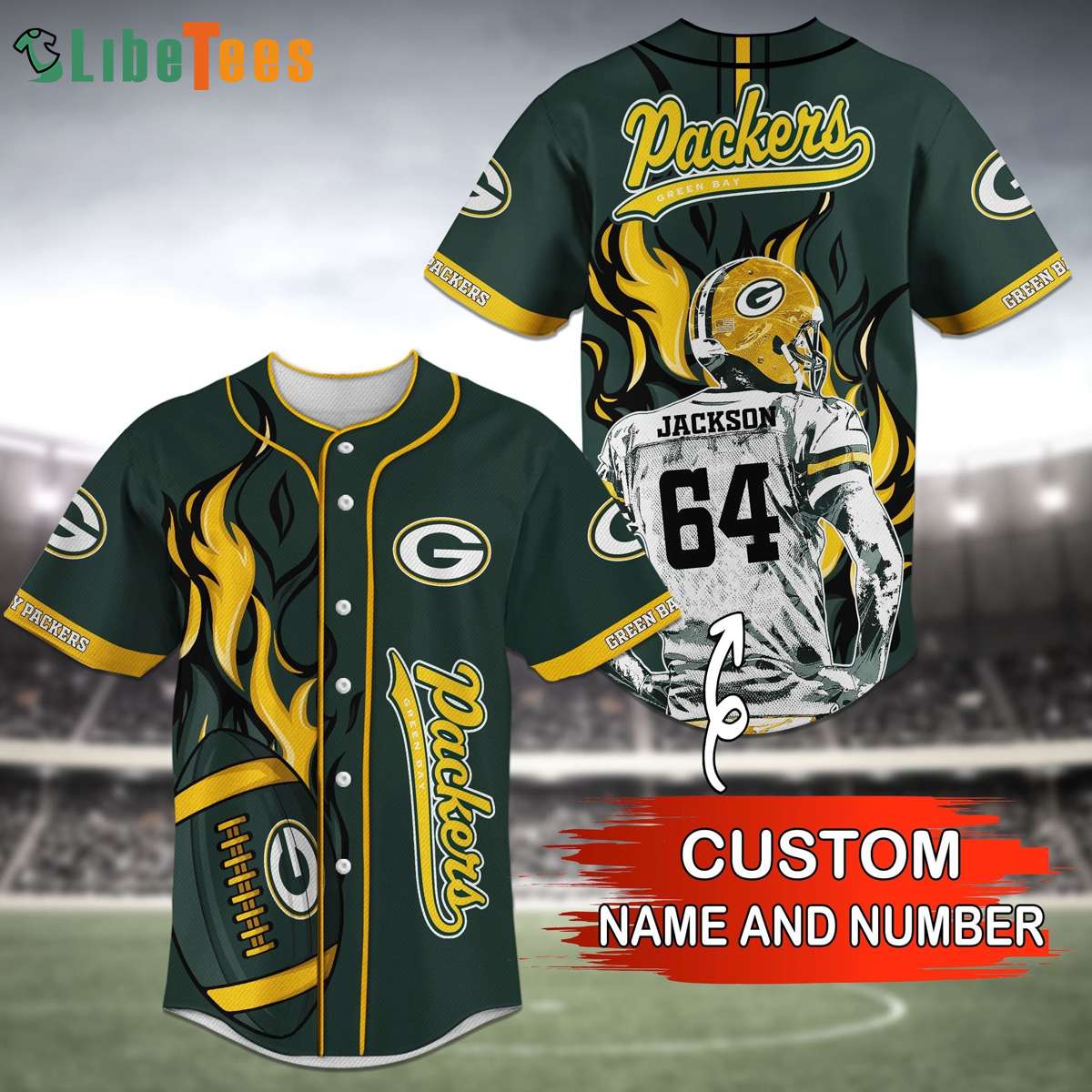 Personalized Green Bay Packers Baseball Jersey Shirt For Fans