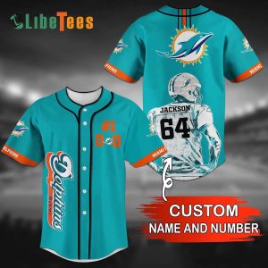 Personalized Miami Dolphins Baseball Jersey, Player Best Dad