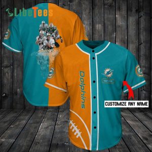 Personalized Miami Dolphins Baseball Jersey, The Players Graphic