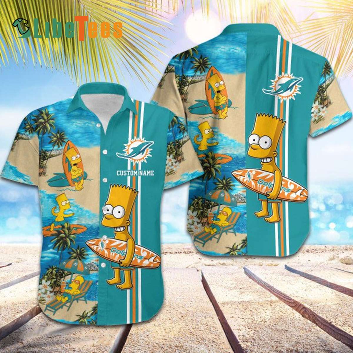 Nfl Miami Dolphins Hawaiian 3d Shirt Snoopy For Fans Custom-1