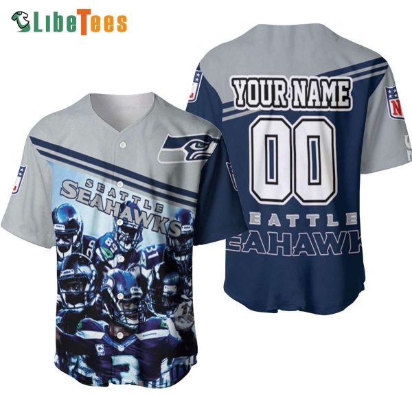 Personalized Seattle Seahawks Baseball Jersey Super Bowl Champions