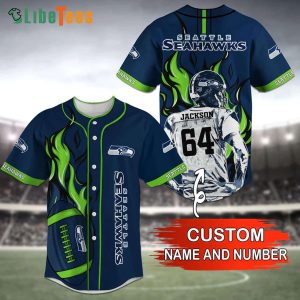 Personalized Seattle Seahawks Baseball Jersey The Fire Burns