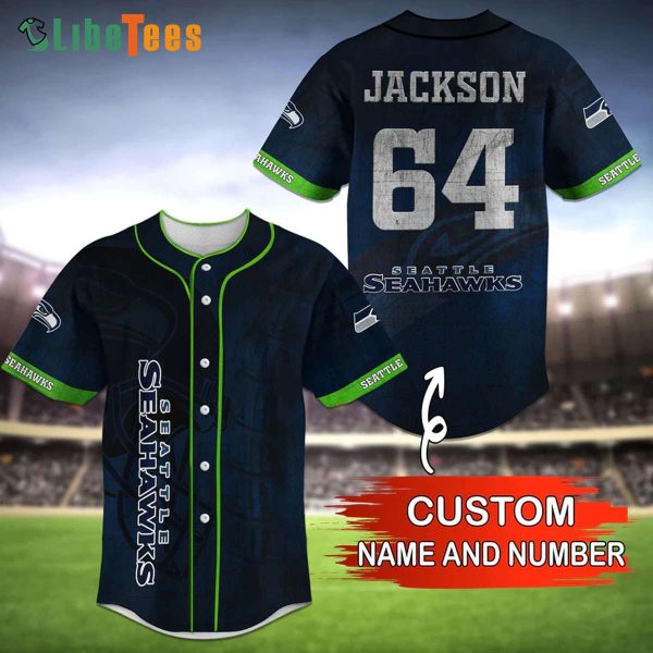 Personalized Seattle Seahawks Baseball Jersey Wheel Marks