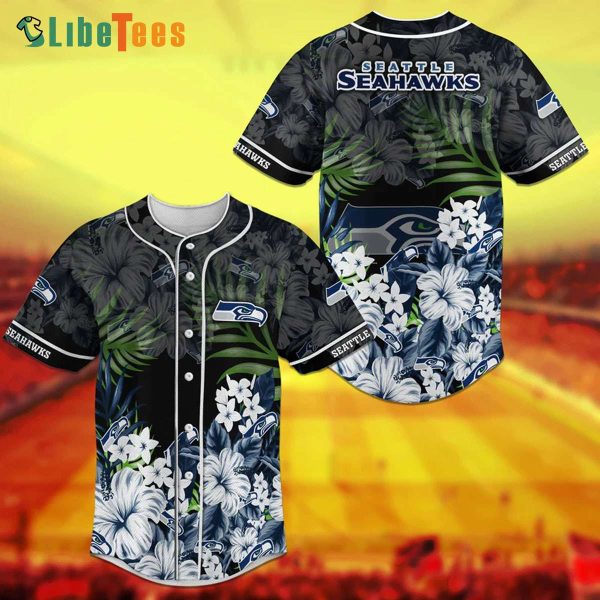 Seattle Seahawks Baseball Jersey Flowers