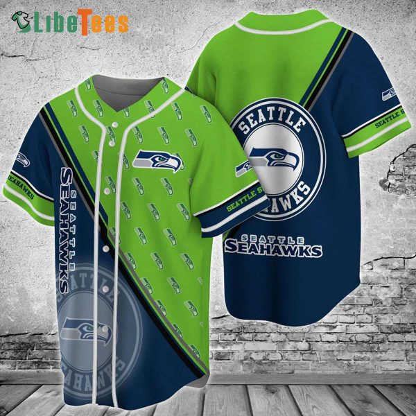 Seattle Seahawks Baseball Jersey Logo Pattern