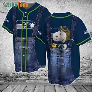 Seattle Seahawks Baseball Jersey Snoopy