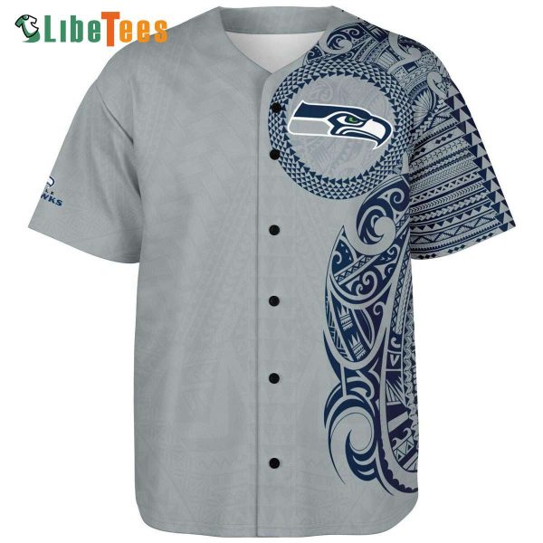 Seattle Seahawks Baseball Jersey Tribal Pattern