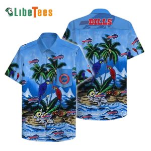 Buffalo Bills Hawaiian Shirt, Carrot Blue, Tropical Print Shirt