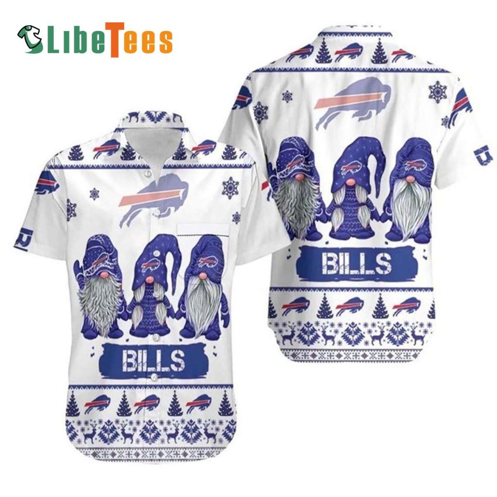 Buffalo Bills Hawaiian Shirt, Christmas Gnomes, Hawaiian Print Shirt