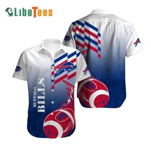 Buffalo Bills Hawaiian Shirt, Fire Rugby, Tropical Print Shirt