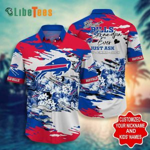 Buffalo Bills Hawaiian Shirt, Flowers Graphic, Tropical Print Shirt