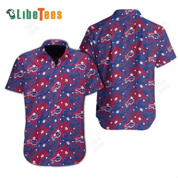 Buffalo Bills Hawaiian Shirt, Great Waves Of Japanese, Hawaiian Print Shirt