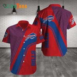 Buffalo Bills Hawaiian Shirt, Pattern Stripe, Hawaiian Shirt Outfit