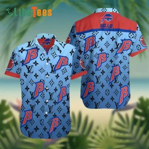 Buffalo Bills Hawaiian Shirt, Symbol LV Pattern, Tropical Print Shirt