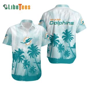 Miami Dolphins Hawaiian Shirt, Coconut Trees, Cool Hawaiian Shirt