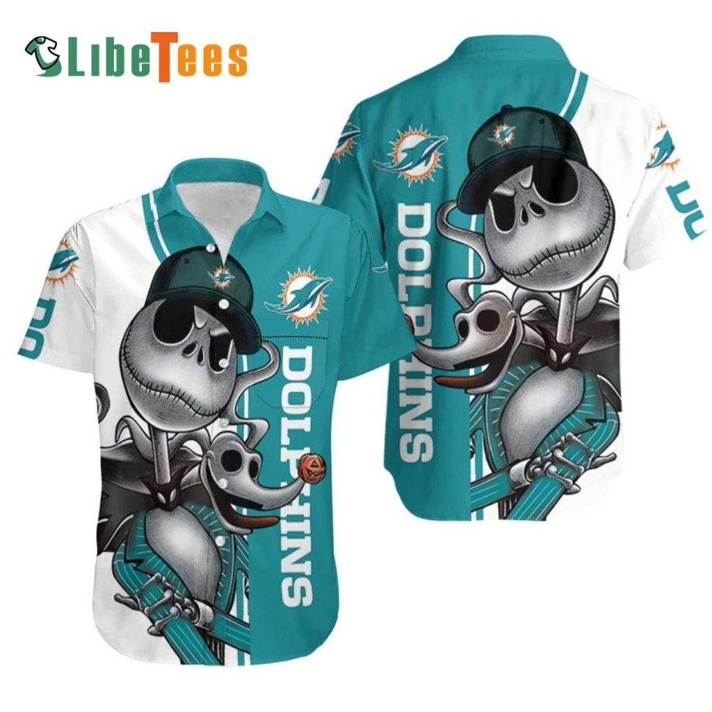 Miami Dolphins Hawaiian Shirt, Jack Skellington And Zero, Best Hawaiian Shirt