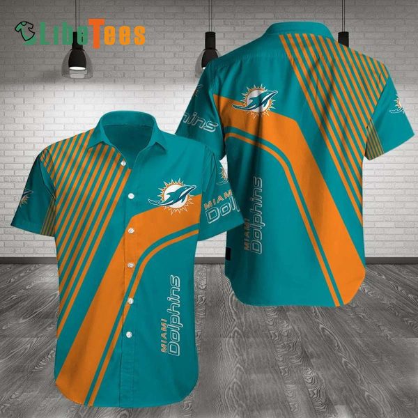 Miami Dolphins Hawaiian Shirt, Line Graphics, Hawaiian Shirt Outfit