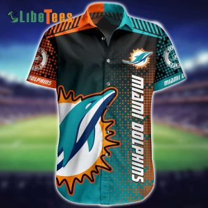 Miami Dolphins Hawaiian Shirt, Logo Graphic, Hawaiian Shirt Outfit