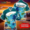 Miami Dolphins Hawaiian Shirt, Summer On The Beach, Cool Hawaiian Shirt