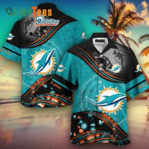 Miami Dolphins Hawaiian Shirt, Unique Helmet And Logo Graphic, Cool Hawaiian Shirt