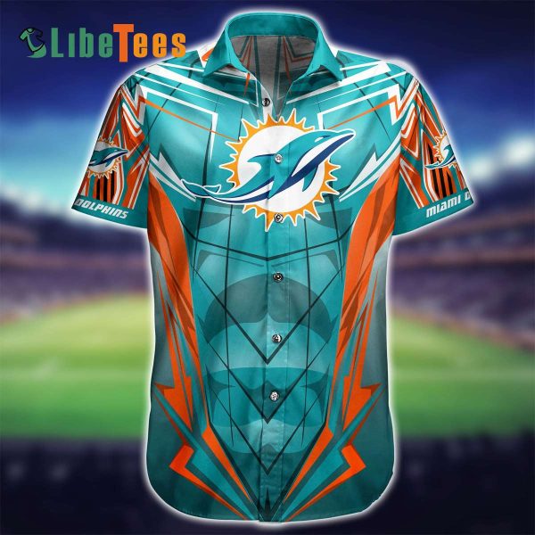 Miami Dolphins Hawaiian Shirt, Unique Team Color Design, Hawaiian Print Shirt