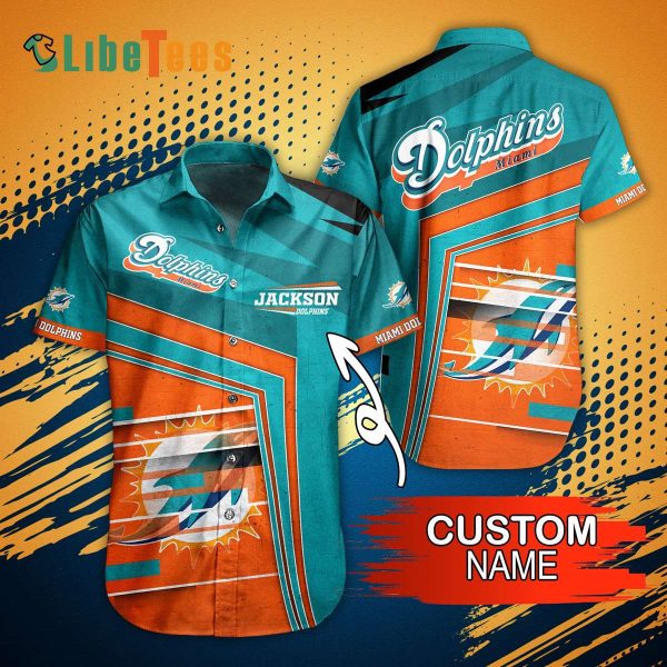 Personalized Miami Dolphins Hawaiian Shirt, Logo Graphic, Hawaiian Shirt Outfit