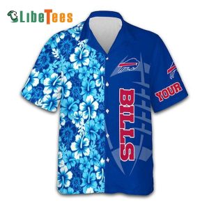 Buffalo Bills Hawaiian Shirt, Blue Flowers, Hawaiian Shirt Outfit