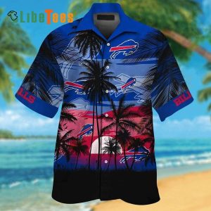 Buffalo Bills Hawaiian Shirt, Coconut Trees Pattern, Best Hawaiian Shirt