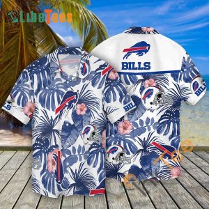 Buffalo Bills Hawaiian Shirt, Helmets And Flowers, Best Hawaiian Shirt