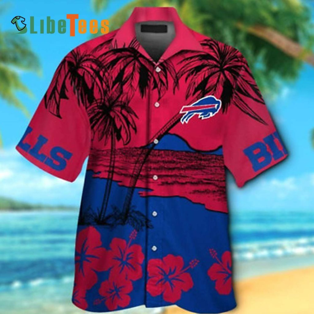 Buffalo Bills Hawaiian Shirt, On the Beach Graphic, Best Hawaiian Shirt