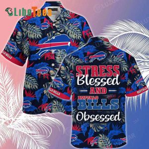 Buffalo Bills Hawaiian Shirt, Palm Leaves , Cheap Hawaiian Shirt