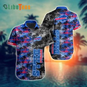 Buffalo Bills Hawaiian Shirt, Palm Trees Pattern, Hawaiian Shirt Outfit