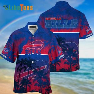 Buffalo Bills Hawaiian Shirt, Sunset And Coconut Trees, Best Hawaiian Shirt