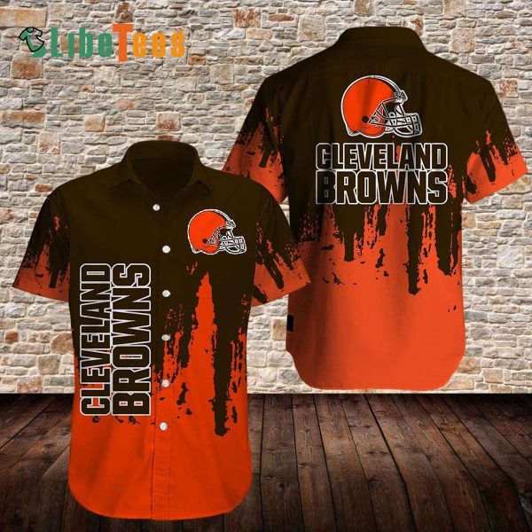 Cleveland Browns Hawaiian Shirt, Graffiti Graphic, Hawaiian Print Shirt