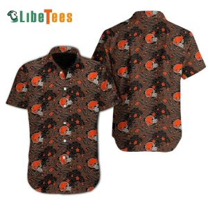 Cleveland Browns Hawaiian Shirt, Great Waves Of Japanese, Cool Hawaiian Shirt