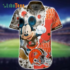 Cleveland Browns Hawaiian Shirt, Mickey Mouse, Cheap Hawaiian Shirt
