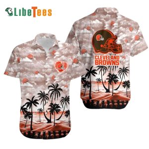 Cleveland Browns Hawaiian Shirt, Summer Vibes, Button Down Hawaiian Shirt