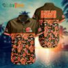 Cleveland Browns Hawaiian Shirt, Tropical Flowers, Cheap Hawaiian Shirt