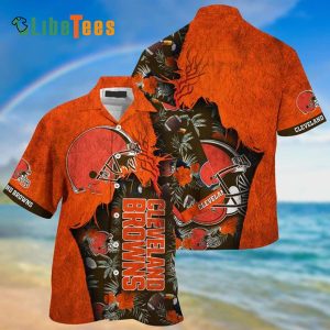 Cleveland Browns Hawaiian Shirt, Unique Graphic, Tropical Hawaiian Shirt