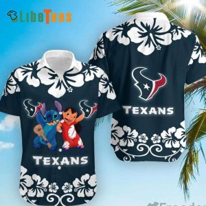 Houston Texans Hawaiian Shirt, Lilo And Stitch, Hawaiian Style Shirt
