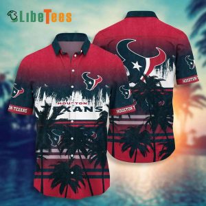 Houston Texans Hawaiian Shirt, Logo And Coconut Tree, Hawaiian Shirt Outfit