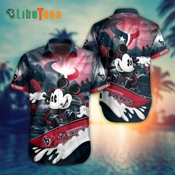 Houston Texans Hawaiian Shirt, Mickey Mouse, Cool Hawaiian Shirt